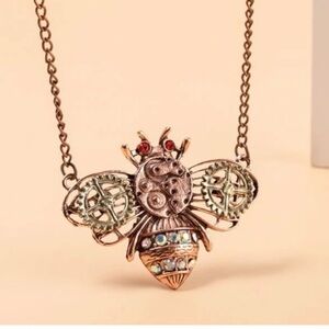 Beeutiful new gears Elegant copper and gold toned Pendant Necklace
